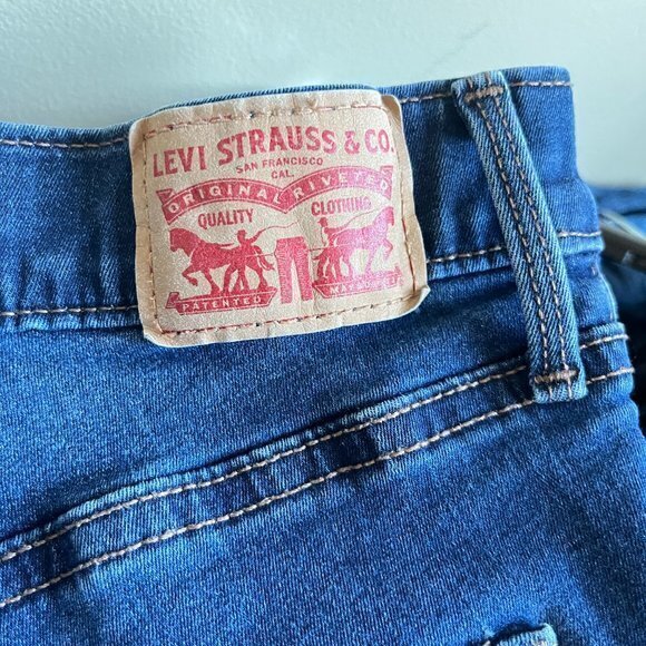 LEVIS BLUE SLIMMING SKINNY FIT WOMEN'S ANKLE JEANS SIZE 28 W28XL28 DENIM PANTS - Picture 10 of 10